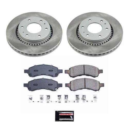 2006-2007 Heavy-Duty Fleet Chevrolet Trailblazer, GMC Envoy, Buick Rainier Front Semi-Coated Rotor Brake Assembly - Premium Replacement