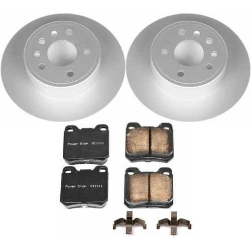 1997-2003 Saab 900 & 9-3 Rear Heavy-Duty Drilled and Slotted Rotor Brake Assembly - Premium Replacement