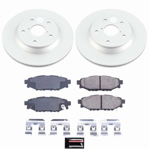 2024 Subaru Impreza Rear Z17 Geomet Coated Brake Rotor and Ceramic Brake Pad Assembly - Premium Replacement