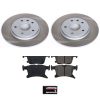 2017-2018 Chrysler Pacifica Rear Semi-Coated Rotor Brake Kit - Premium Replacement