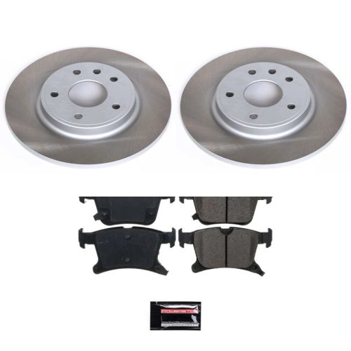 2017-2018 Chrysler Pacifica Rear Semi-Coated Rotor Brake Kit - Premium Replacement