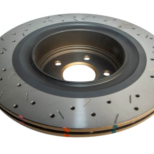 DBA 4000 Series XS Gold Drilled and Slotted Rear Rotor for Nissan 370Z and Infiniti G37 2010-11 - Premium Replacement - Image 6
