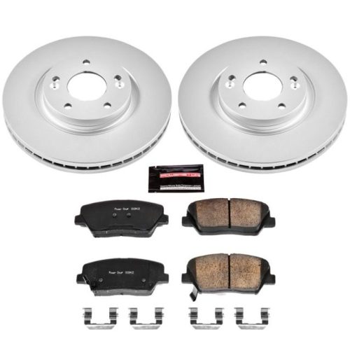 2011-2013 Kia Sorento Front PowerStop Z17 Evolution Geomet Coated Brake Rotor and Ceramic Pad Assembly - Premium Replacement