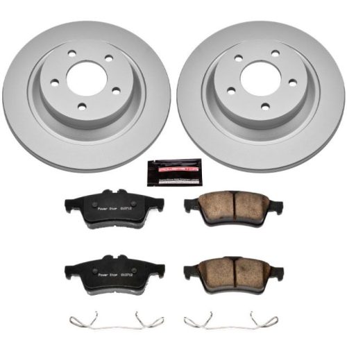 2008-2012 Mazda 5 Rear Brake Rotor and Ceramic Brake Pad Assembly - Premium Replacement