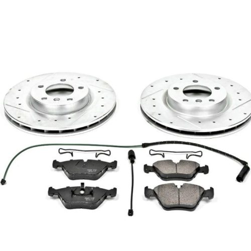 2001-2002 BMW Z3 & M3 Front Z23 Evolution Sport Brake Upgrade Kit with Drilled & Slotted Rotors - Premium Replacement