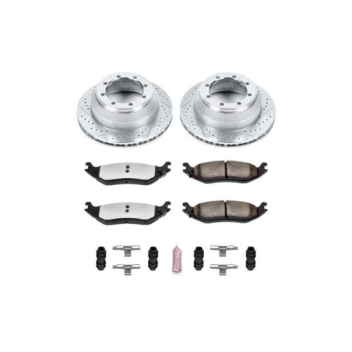2003 Dodge Durango Rear Z36 Truck & Tow Brake Kit with Drilled & Slotted Rotors - Premium Heavy-Duty Replacement
