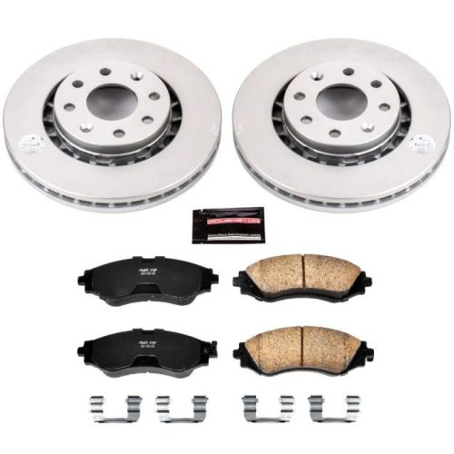 2004-2007 Chevrolet Aveo Front Z17 Evolution Geomet Coated Brake Rotor and Ceramic Pad Assembly - Premium Replacement