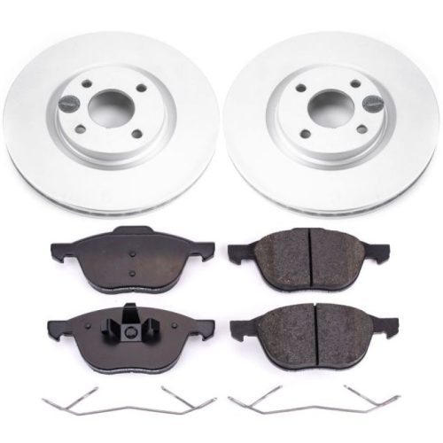 2018-2020 Ford EcoSport Front Z17 Evolution Geomet Coated Brake Rotor and Ceramic Pad Assembly - Premium Replacement