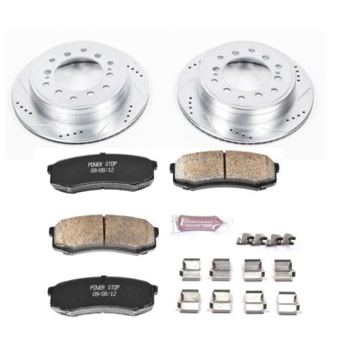 2010-2015 Toyota 4Runner Rear Z23 Evolution Sport Brake Assembly with Drilled & Slotted Rotors - Premium Replacement
