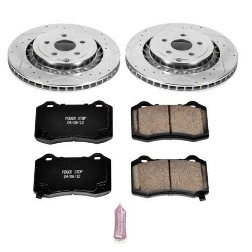2015-2017 Chevrolet SS Rear Z23 Evolution Sport Brake Upgrade Kit - Premium Heavy-Duty Performance with Drilled & Slotted Rotors and Carbon-Fiber Ceramic Pads