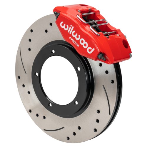 1950-1974 Porsche 911 Front Powerlite Brake Kit with 3-inch Drilled & Slotted Rotors - Heavy-Duty Replacement