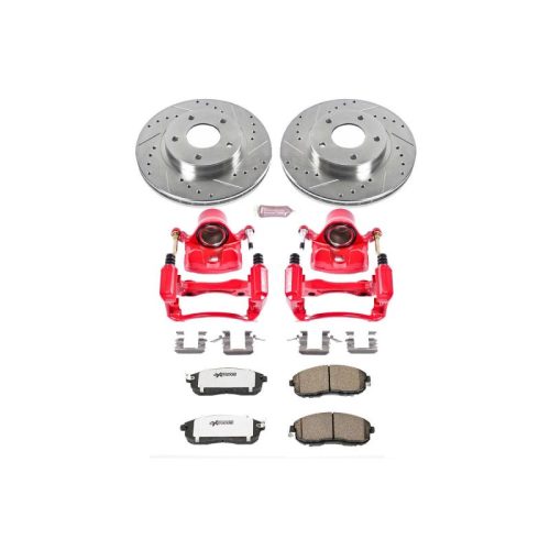 2000-2001 Nissan Maxima Front Z26 Street Warrior Brake Upgrade Kit with Drilled & Slotted Rotors - Premium Replacement