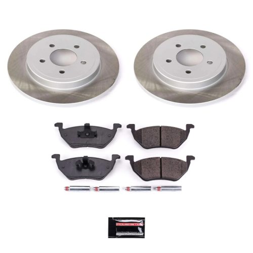 2005-2008 Ford Escape, 2005-2006 Mazda Tribute, 2005-2007 Mercury Mariner Rear Semi-Coated Rotor Brake Assembly - Premium Replacement
