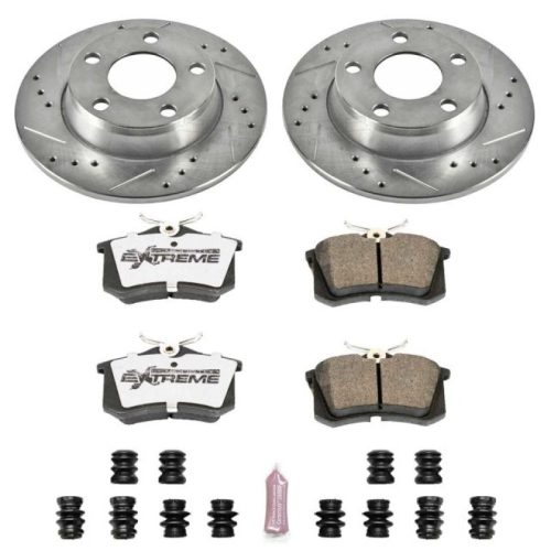 2000-2004 Audi A6 Quattro Rear Z26 Street Warrior Brake Upgrade Kit - Heavy-Duty Drilled & Slotted Rotors with Carbon-Fiber Ceramic Pads for Performance Vehicles - Premium Replacement