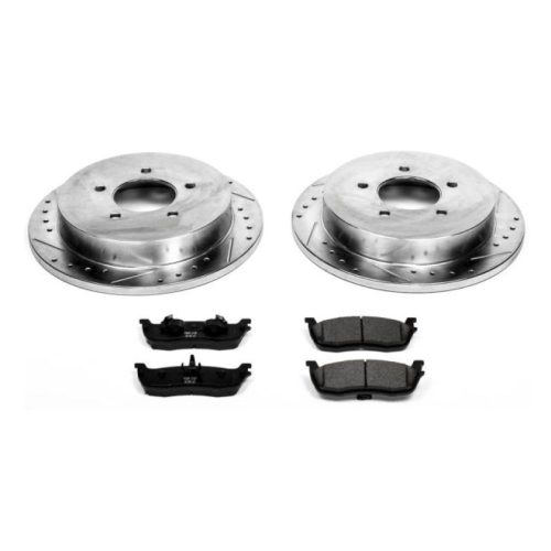 2001-2003 Ford F-150, 2002 Lincoln Blackwood Rear Brake Rotor and Carbon-Fiber Ceramic Brake Pad Upgrade - Premium Replacement