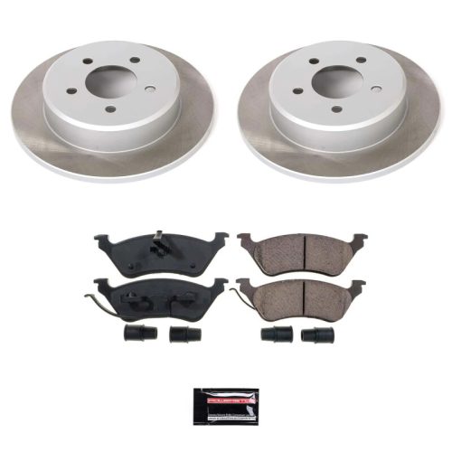 2001-2007 Dodge Grand Caravan, 2003 Chrysler Town & Country Rear Semi-Coated Rotor Brake Assembly - Premium Replacement