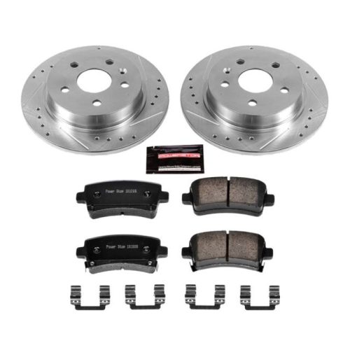 2011-2014 Buick Regal & LaCrosse Rear PowerStop Z23 Evolution Sport Brake Rotor & Pad Assembly - Heavy-Duty Drilled & Slotted Performance Upgrade