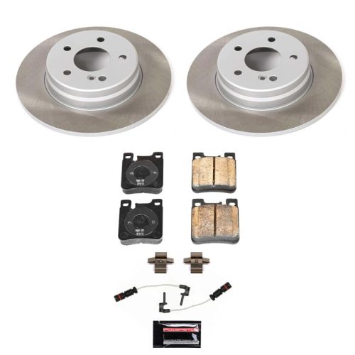 1996-2000 Mercedes-Benz E-Class Rear Semi-Coated Rotor Brake Assembly - Premium Replacement