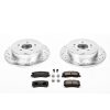 2004-2007 Mitsubishi Endeavor Rear Z23 Evolution Sport Brake Upgrade Kit - Heavy-Duty Drilled and Slotted Rotors with Carbon-Fiber Ceramic Pads - Premium Replacement