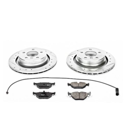 1995-1999 BMW M3 Rear Z23 Evolution Sport Brake Upgrade Kit - Heavy-Duty Drilled & Slotted Rotors with Carbon-Fiber Ceramic Brake Pads - Premium Replacement