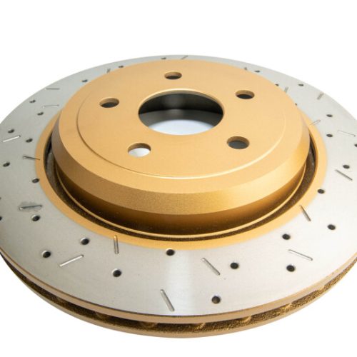 DBA 4000 Series XS Gold Rear Drilled and Slotted Rotor for Jeep Grand Cherokee 2015-16 - Premium Replacement - Image 6