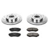 2002-2006 Mazda MPV Front Z23 Evolution Sport Brake Rotor and Carbon-Fiber Ceramic Brake Pad Upgrade - Heavy-Duty Performance Replacement
