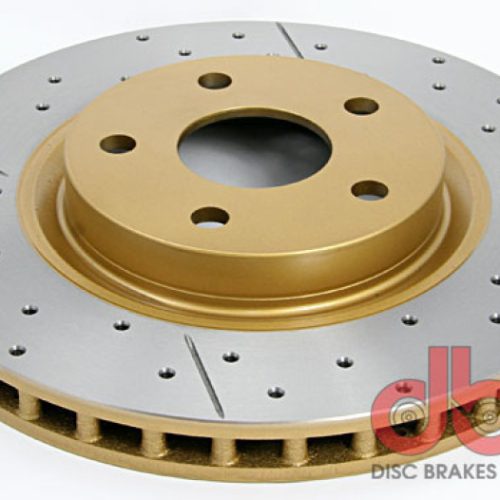 DBA X Street Series Rotor for 2008-09 Pontiac G8 GT 6.0L Front - Performance Drilled and Slotted Brake Rotor for Daily Drivers