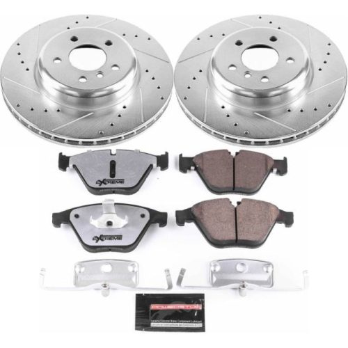2011-2016 BMW 535i, 2011-2016 BMW 535d, 2013 BMW 640i Gran Coupe Z26 Street Warrior Brake Upgrade Kit - Heavy Duty Performance, Drilled & Slotted Rotors, Carbon-Fiber Ceramic Pads - Premium Replacement