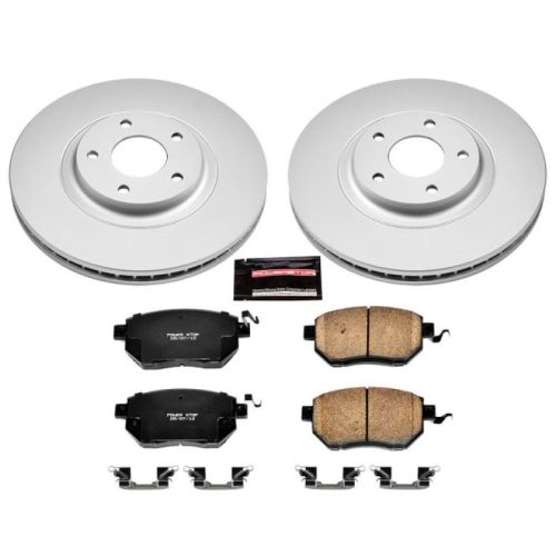 2004-2010 Nissan Murano & Infiniti FX35 Front Z17 Evolution Geomet Coated Brake Rotor and Ceramic Pad Assembly - Premium Replacement
