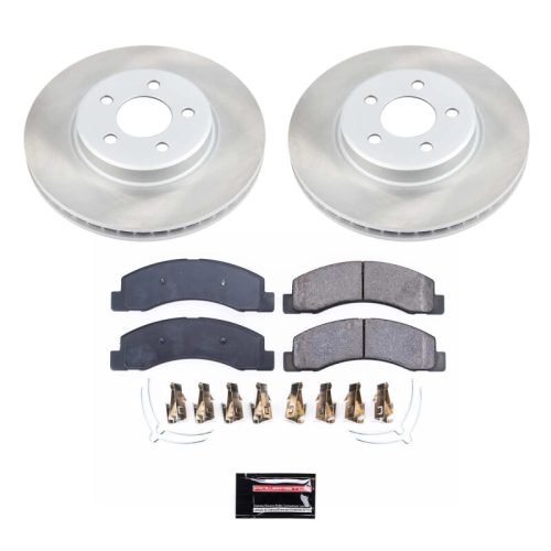 2002-2004 Ford F-250 Super Duty Front Semi-Coated Rotor Brake Assembly - Premium Replacement