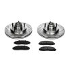 2000 Ford F-150 Front Z23 Evolution Sport Brake Upgrade Kit - Heavy-Duty Drilled & Slotted Rotors with Carbon-Fiber Ceramic Pads - Premium Replacement