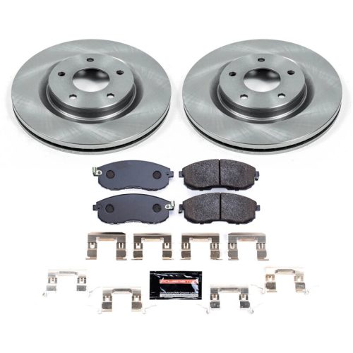 2017-2018 Nissan Sentra Front Track Day Brake Kit - Heavy-Duty Fleet Ceramic Brake Rotor and Pad Assembly - Premium Replacement