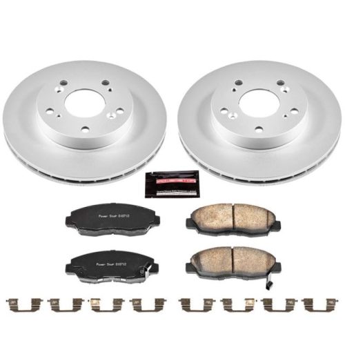 2006-2009 Honda Civic Front Brake Rotor and Pad Assembly - Premium Geomet Coated Heavy-Duty Brake Kit