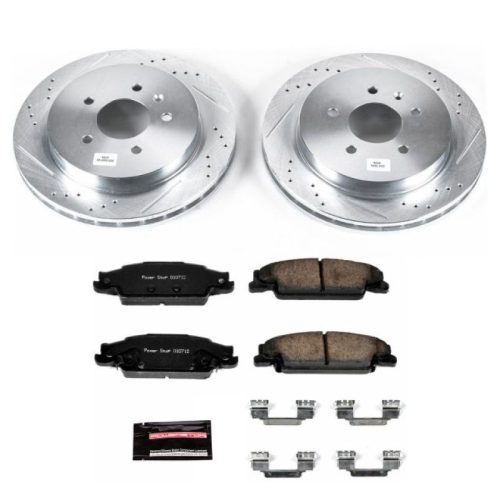 2003-2009 Cadillac CTS & STS Heavy-Duty Drilled & Slotted Brake Rotors with Carbon-Fiber Ceramic Pads - Premium Replacement