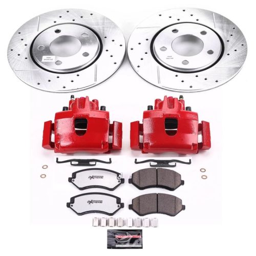 2003 Chrysler Voyager Front Z36 Truck & Tow Brake Kit with Calipers - Heavy-Duty Drilled & Slotted Rotor Upgrade for Towing and Off-Road Performance - Premium Replacement