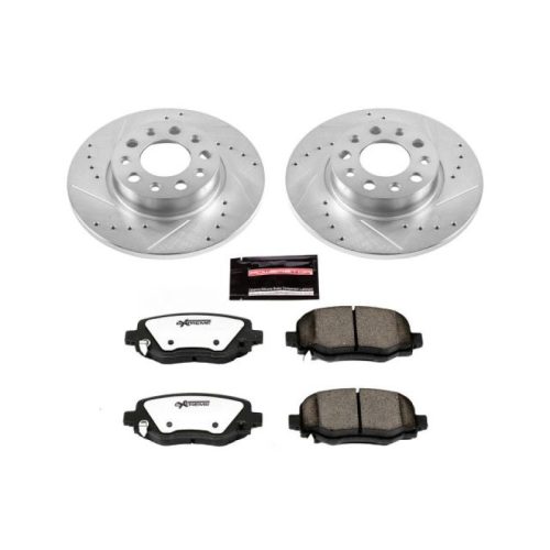 2015-2016 Jeep Renegade & Fiat 500X Heavy-Duty Rear Brake Upgrade Kit with Drilled & Slotted Rotors - Premium Replacement