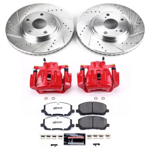 2004-2007 Toyota Highlander Front Z36 Truck & Tow Brake Upgrade Kit with Drilled & Slotted Rotors - Premium Replacement