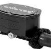 Compact Tandem Master Cylinder with 1.12-inch Bore and Pushrod - Black Finish