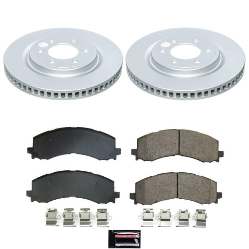 2022-2023 Ford F-150 Lightning Front Brake Rotor and Ceramic Brake Pad Assembly - Premium Replacement