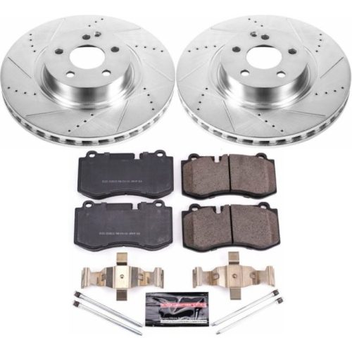 2007-2013 Mercedes-Benz S-Class & CL550 Front Brake Rotor and Carbon-Fiber Ceramic Brake Pad Upgrade - Premium Replacement
