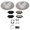 2011-2014 Mini Cooper Countryman Rear Semi-Coated Rotor Kit with Ceramic Brake Pads - Premium Replacement