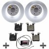 2013-2017 BMW 3 Series & 4 Series Rear Brake Rotor and Pad Assembly - Heavy Duty Performance with Geomet Coated Rotors & Carbon-Fiber Ceramic Pads - Premium Replacement