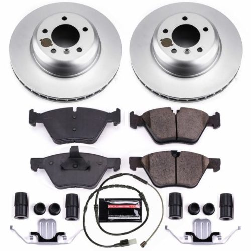 2011-2016 BMW Z4 Front Brake Rotor and Pad Assembly - Heavy-Duty Performance Coated Brake Kit with Ceramic Pads - Premium Replacement