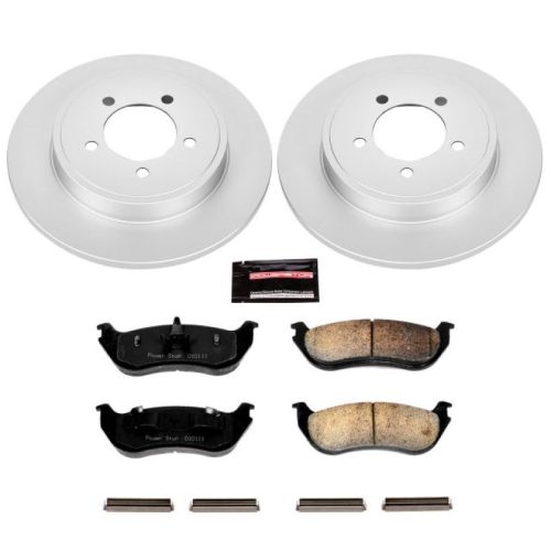 2002-2003 Ford Explorer Rear Z17 Evolution Geomet Coated Brake Rotor and Ceramic Pad Assembly - Heavy-Duty Fleet Replacement