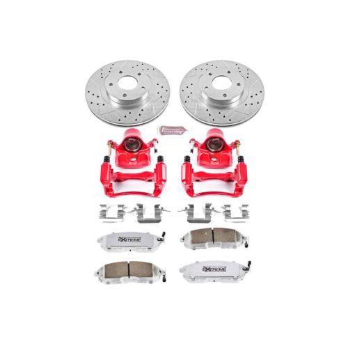 2002-2005 Nissan Maxima & Altima Heavy-Duty Brake Upgrade Kit with Drilled & Slotted Rotors - Premium Replacement