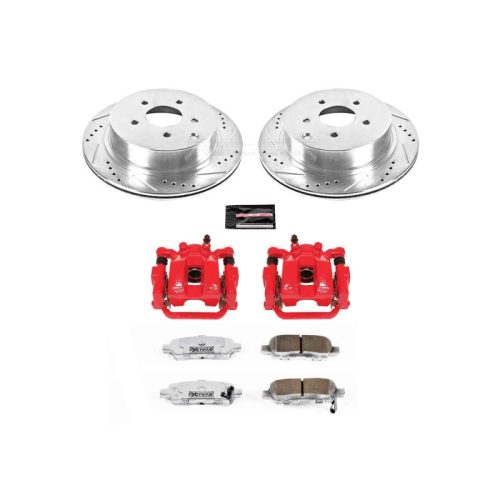 2003-2008 Infiniti FX35 / FX45 Rear Z26 Street Warrior Brake Upgrade Kit with Powder Coated Calipers - Premium Replacement