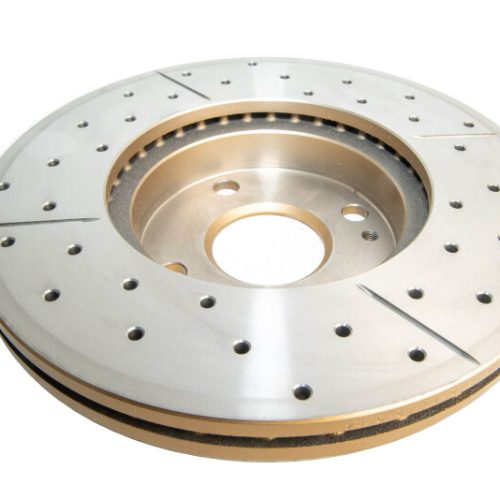 DBA X Gold Cross Drilled and Slotted Street Series Rotor for Ford Escort and Mazda Protege 1999-2003 - Premium Replacement - Image 7
