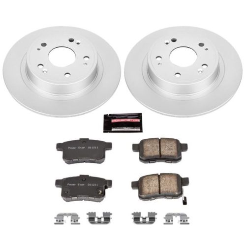 2008-2010 Honda Accord & 2010 Acura TSX Rear PowerStop Z17 Evolution Geomet Coated Brake Rotor and Ceramic Pad Assembly - Heavy-Duty Fleet Replacement