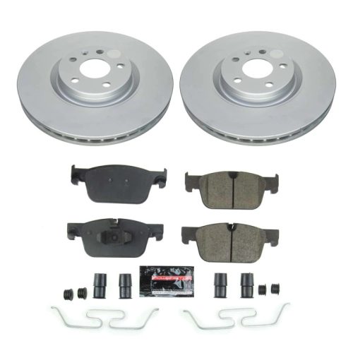 2017-2018 Volvo S90, V90, XC60 Front Z23 Coated Brake Rotor and Carbon-Fiber Ceramic Pad Assembly - Premium Replacement
