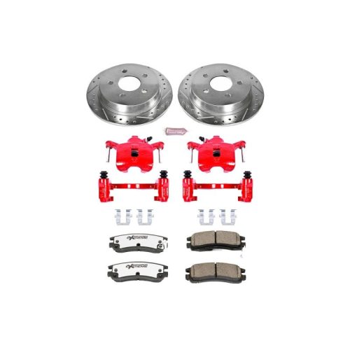 2000-2005 Chevrolet Impala & Buick Century Rear Z26 Street Warrior Brake Upgrade Kit with Powder Coated Calipers - Heavy-Duty Performance and Towing Reliability